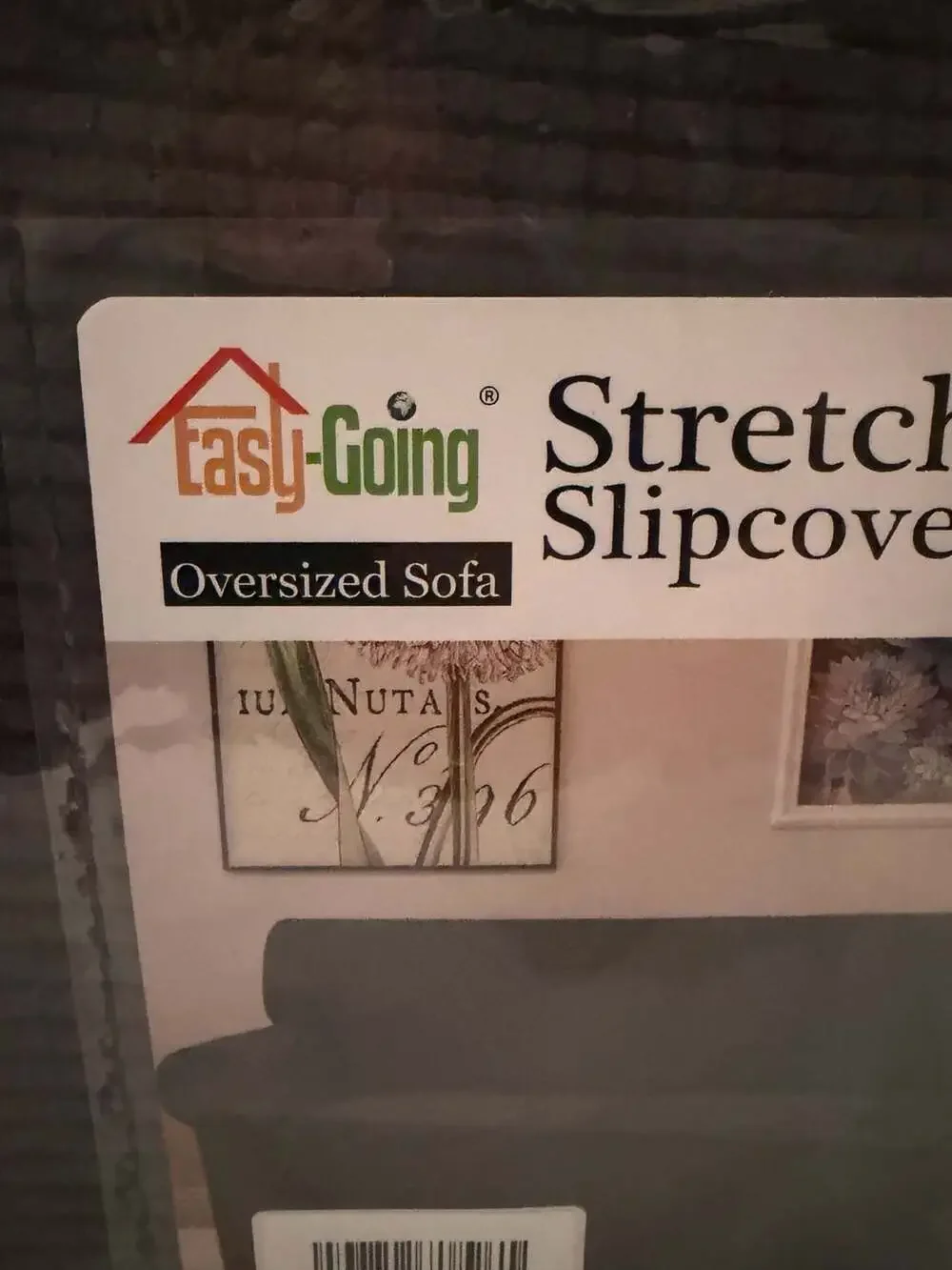 Easy-Going Stretch Slipcover for Oversized Sofa, Dark Gray